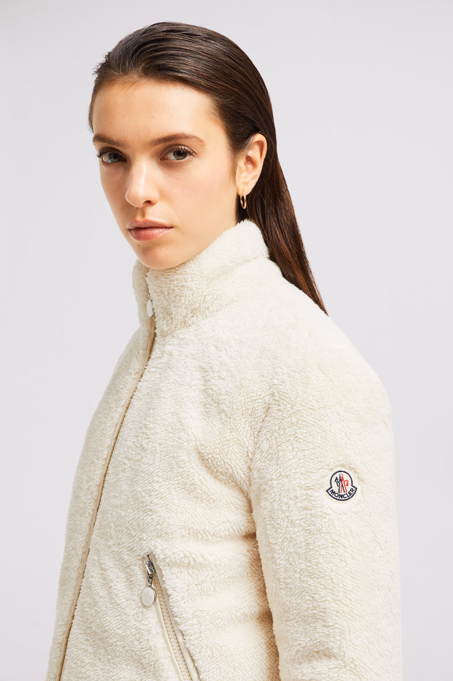 Plumífero corto efecto peluche Polignac Mujer Blanco Moncler 4